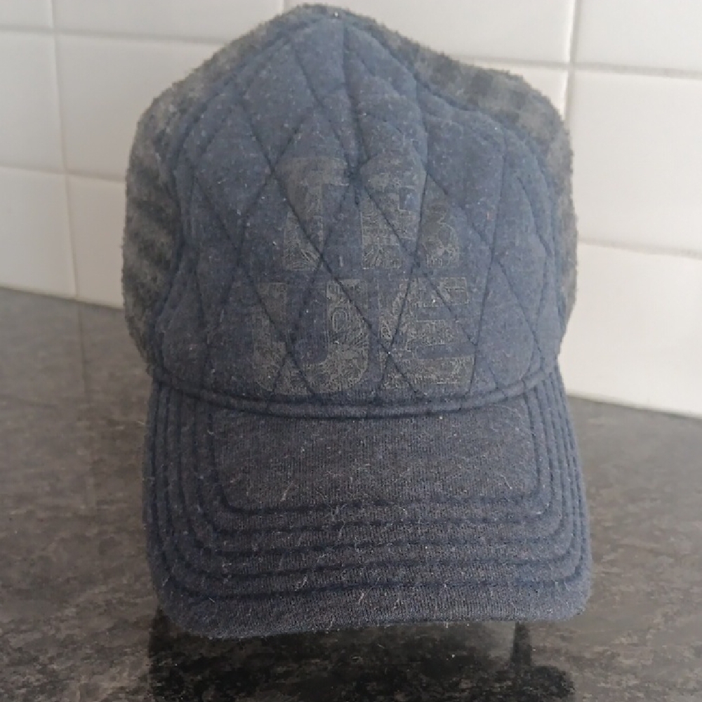 Blue Quilted Men's Cap